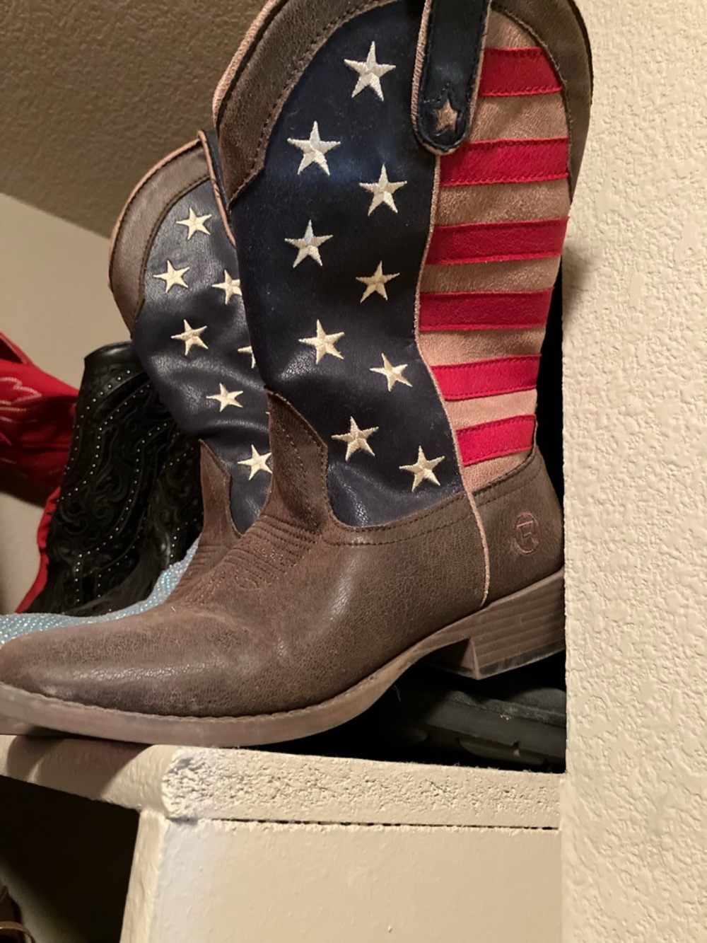 Roper Women's Tan Leather Boot Interior View - Tan